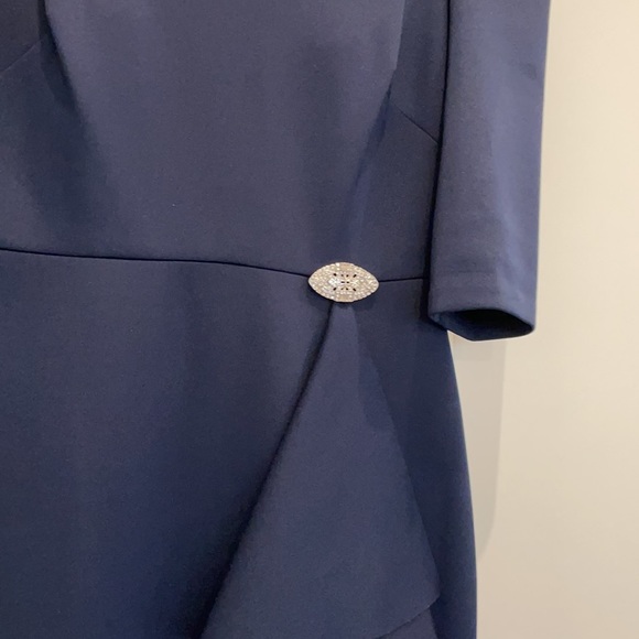 Navy Eliza J off the shoulder formal dress - Picture 6 of 6